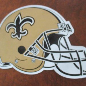 New Orleans Saints football helmet shaped large magnet car, locker Who Dat new